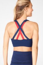 Fabletics abismo/vermelhão 420HR1901 sutiã esportivo malha freya mulheres