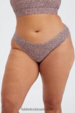 Fabletics alto beijo de leopardo vermelho 420HR2890 pacote nu de 3 peças mulheres - Image 4