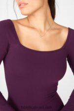Fabletics ameixa perfeita 420HR2684 top mangas compridas de malha emilia sculpt ii mulheres - Image 2