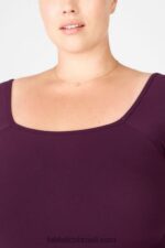 Fabletics ameixa perfeita 420HR2685 top mangas compridas de malha emilia sculpt ii mulheres - Image 2