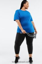 Fabletics azul elétrico 420HR2048 blusa manga curta fênix mulheres - Image 5