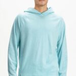 Fabletics azul nórdico 420HR3727 moletom com capuz da ilha homens
