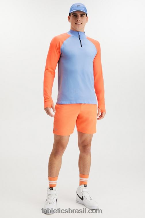 Fabletics bloco azul de vapor 420HR3599 o dia de treino 1/4 zip homens - Image 3