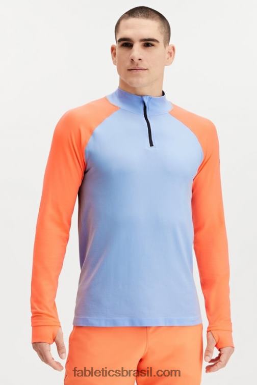 fabletics_bloco_azul_de_vapor_420hr3599_o_dia_de_treino_1_4_zip_homens.jpg Fabletics bloco azul de vapor 420HR3599 o dia de treino 1/4 zip homens - Image 1