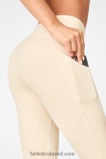 Fabletics bomba de creme 420HR827 legging oasis pureluxe cintura alta 7/8 56 mulheres - Image 2