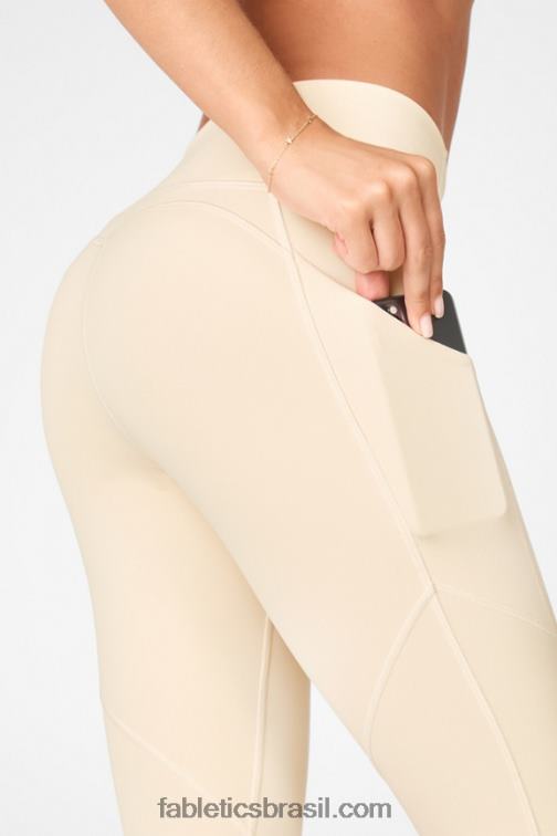 Fabletics bomba de creme 420HR827 legging oasis pureluxe cintura alta 7/8 56 mulheres - Image 2