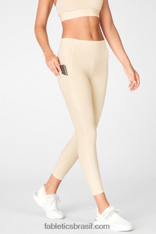 Fabletics bomba de creme 420HR827 legging oasis pureluxe cintura alta 7/8 56 mulheres - Image 3