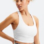 Fabletics branco 420HR2288 jacqueline tanque de sutiã embutido mulheres