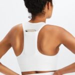 Fabletics Branco brilhante 420HR1756 sutiã esportivo on-the-go de tênis universal mulheres