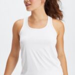 Fabletics Branco brilhante 420HR2188 tanque nadador phoenix lite mulheres