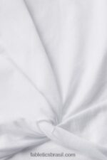 Fabletics branco clássico 420HR1945 Camiseta 100% algodão com torção frontal mulheres - Image 4