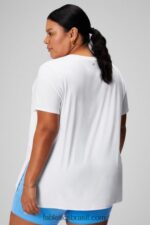 Fabletics branco clássico 420HR1973 túnica manga curta dry-flex mulheres - Image 2