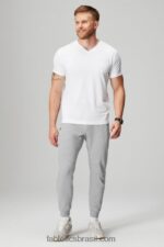 Fabletics branco clássico 420HR3494 o pescoço 24-7 v homens - Image 3