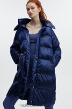 Fabletics brilho profundo de cobalto 420HR2804 adeline shine oversized puffer longo mulheres