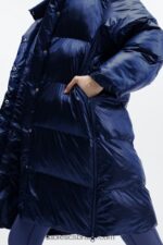Fabletics brilho profundo de cobalto 420HR2804 adeline shine oversized puffer longo mulheres - Image 4