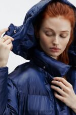 Fabletics brilho profundo de cobalto 420HR2804 adeline shine oversized puffer longo mulheres - Image 6