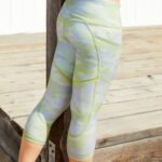 Fabletics camuflagem pin dot cinza 420HR1158 mini motion cintura alta365 7/8 mulheres