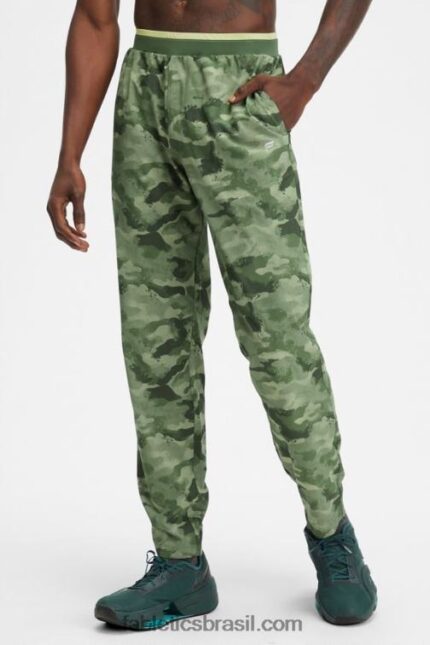 Fabletics camuflagem verde tática 420HR3077 a calça fundamental homens