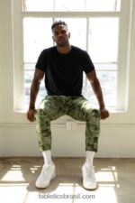Fabletics camuflagem verde tática 420HR3077 a calça fundamental homens - Image 6