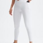 Fabletics cinza suave 420HR933 legging oasis pureluxe hw crossover 7/8 mulheres