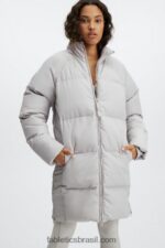 Fabletics cinzas 420HR2806 casaco puffer de tempestade ii mulheres