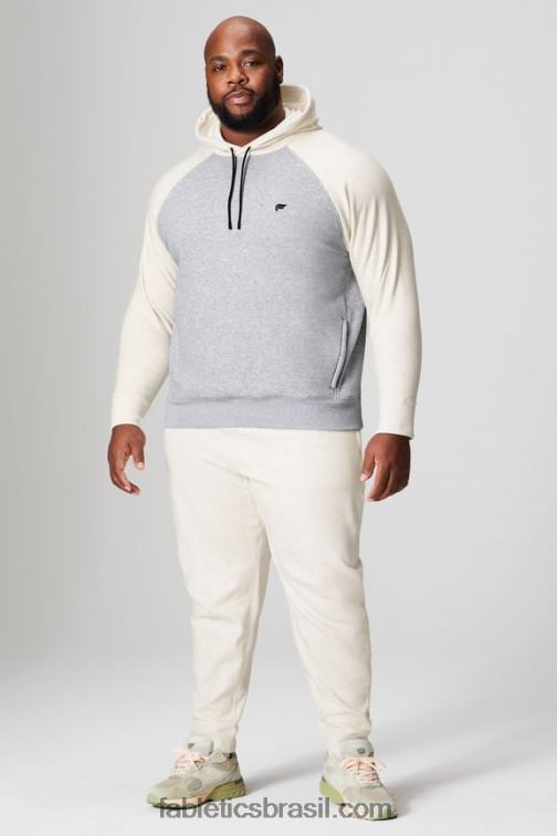Fabletics clássico cinza urze/osso 420HR3675 o moletom com capuz 190 homens - Image 3