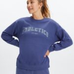 Fabletics cobalto profundo/babosa 420HR2029 rhea tripulação superdimensionada mulheres