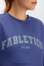 Fabletics cobalto profundo/babosa 420HR2029 rhea tripulação superdimensionada mulheres - Image 3