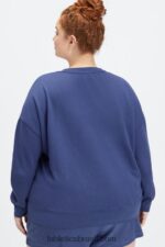 Fabletics cobalto profundo/babosa 420HR2030 rhea tripulação superdimensionada mulheres - Image 2
