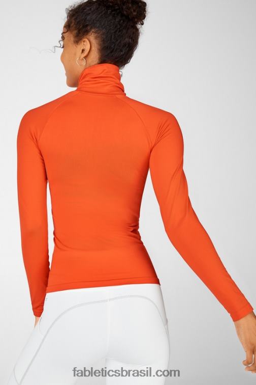Fabletics colheita 420HR2723 gola alta manga longa sem costura naomi mulheres - Image 2