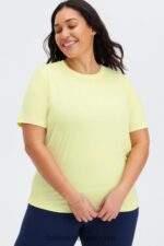 Fabletics creme de limão 420HR2019 tee flexível seco mulheres