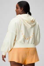 Fabletics creme/gráfico 420HR2443 moletom encolhido mulheres - Image 2