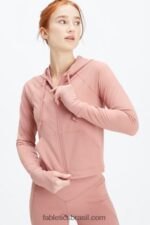 Fabletics desfiladeiro rosa 420HR2451 moletom com capuz oásis mulheres