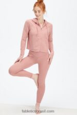 Fabletics desfiladeiro rosa 420HR2451 moletom com capuz oásis mulheres - Image 4