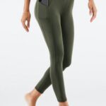 Fabletics exército 420HR826 legging oasis pureluxe cintura alta 7/8 56 mulheres
