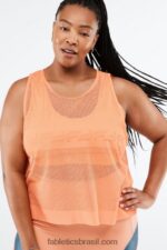 Fabletics explosão de laranja 420HR2335 regata em malha wilder mulheres