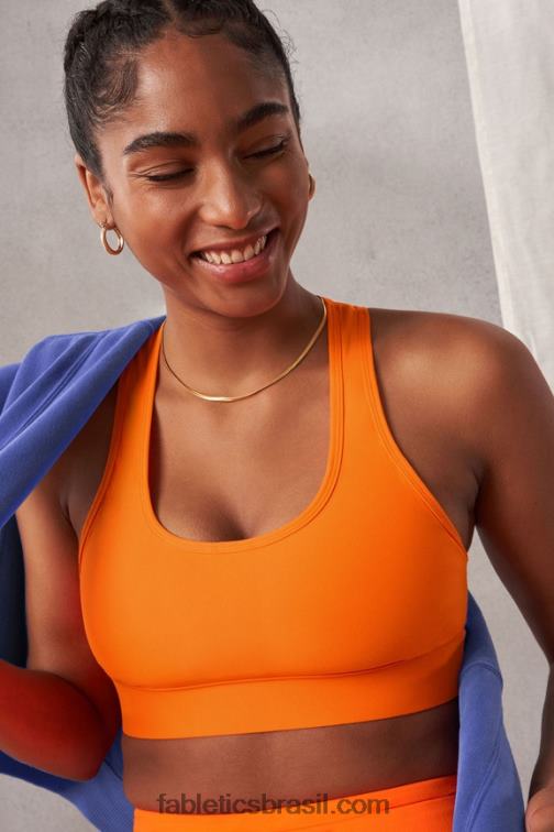 Fabletics flash laranja 420HR1749 sutiã esportivo de médio impacto em movimento 114 mulheres - Image 1