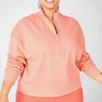 Fabletics florescer 420HR2533 pulôver de zíper com decote careca catarina mulheres