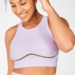 Fabletics lilás fosco/manjericão 420HR1903 sutiã esportivo blare de médio impacto ii mulheres