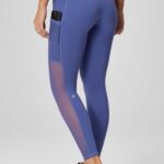 Fabletics mapa de calor leopardo/marinha profunda 420HR736 legging cintura alta powerhold on-the-go 38 mulheres