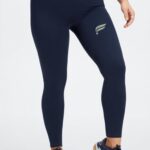 Fabletics marinho profundo/logotipo reflexivo 420HR1099 corra em qualquer lugar legging motion365 hw 7/8 mulheres