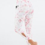 Fabletics mármore vermelho fumê 420HR1145 legging oasis pureluxe cintura alta 7/8 81 mulheres