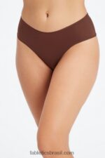 Fabletics marrom sela 420HR2836 cueca clássica de toque fino mulheres