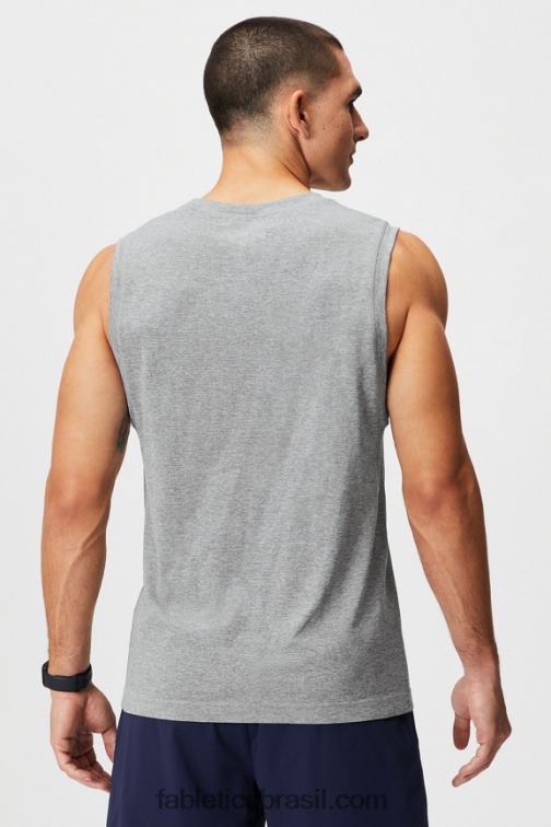 Fabletics meio cinza htr 420HR3374 o tanque muscular do dia de treinamento homens - Image 2