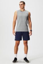 Fabletics meio cinza htr 420HR3374 o tanque muscular do dia de treinamento homens - Image 3