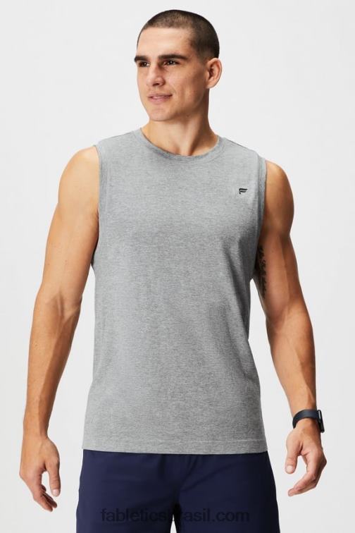 Fabletics meio cinza htr 420HR3374 o tanque muscular do dia de treinamento homens - Image 1
