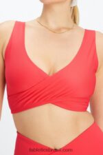 Fabletics morango vermelho 420HR1515 sutiã esportivo crossover de baixo impacto mulheres - Image 3