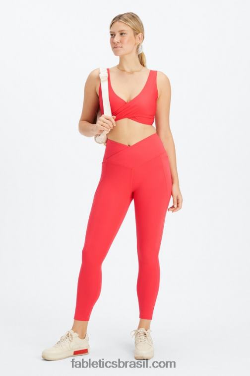 Fabletics morango vermelho 420HR1515 sutiã esportivo crossover de baixo impacto mulheres - Image 4