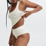 Fabletics osso 420HR2869 Calcinha cintura alta 24-7 mulheres