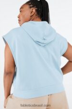 Fabletics pedra azul 420HR2082 angela moletom com capuz sem mangas mulheres - Image 2